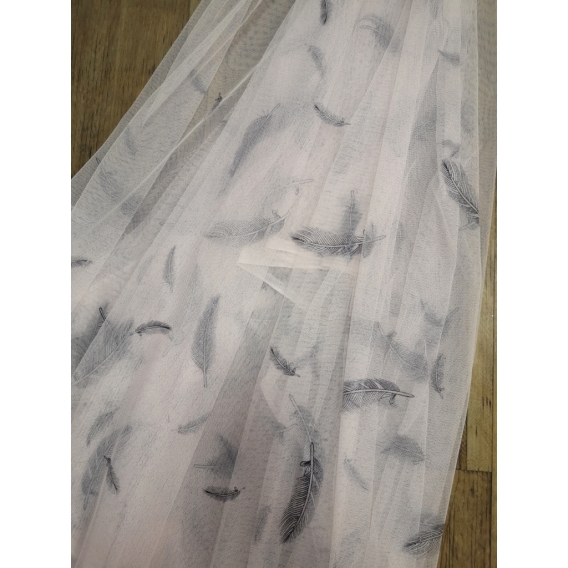 Printed tulle fabric