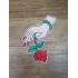 Applique Patch  Hand with a Rose
