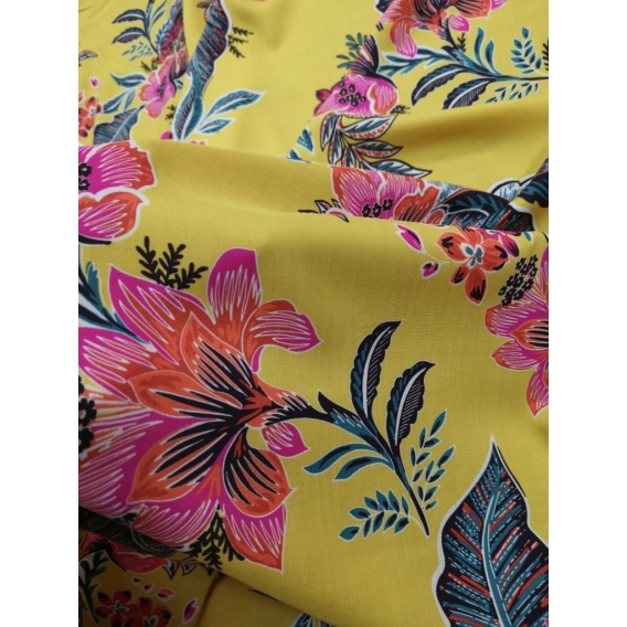 Printed viscose fabric