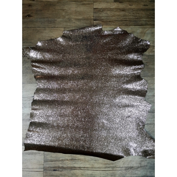 Metallic leather 100%goat