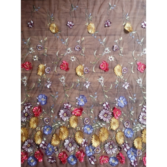 Exclusive tulle embroidery fabric 3D