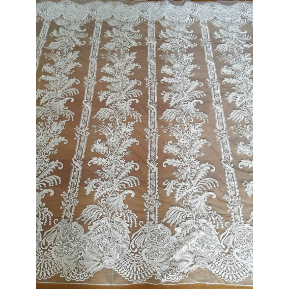 Exclusive wedding Lace fabric on tulle