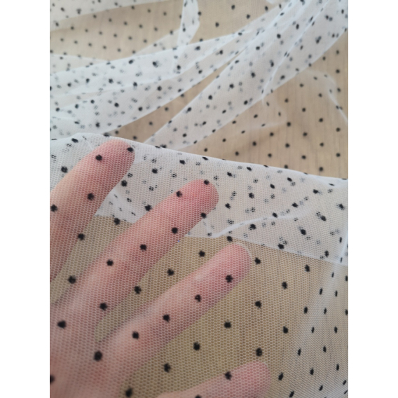 Tulle fabric with dots