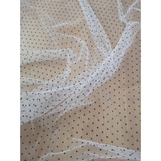 Tulle fabric with dots