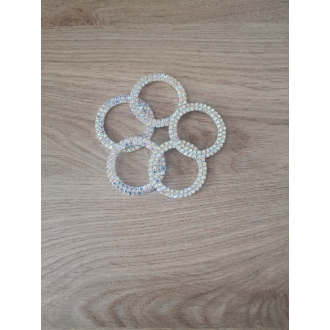 Fancy crystal ring applique
