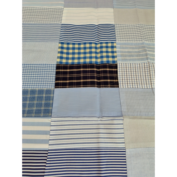 Exclusive cotton patchwork shirt fabric panel