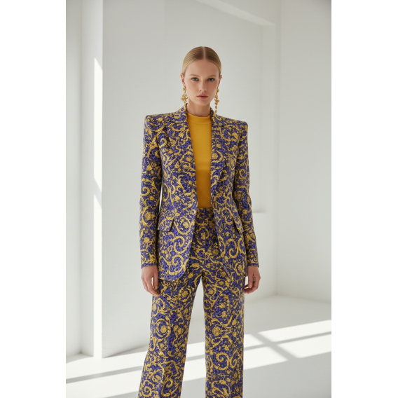 Woman suit fabric with elastane