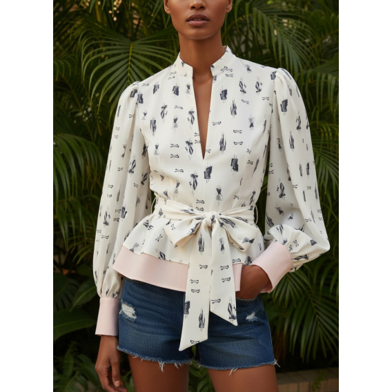 Crepe de chine print