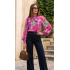 Silk crep de chine jaquard