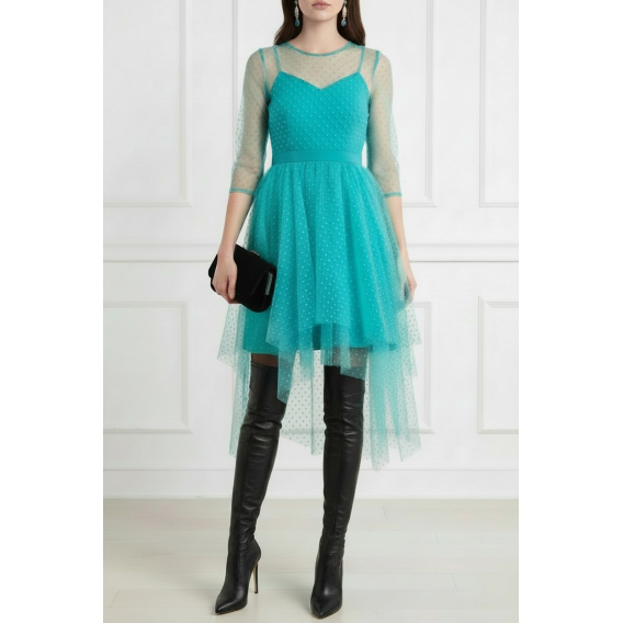 Tulle fabric with dots