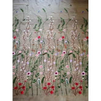 Tulle embroidery fabric