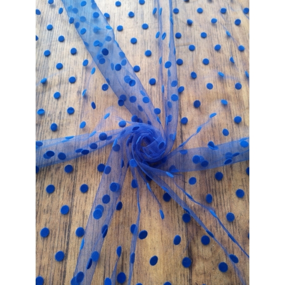 Tulle fabric with dots