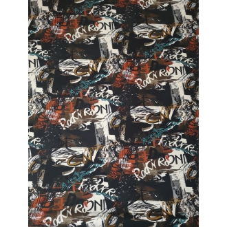 Printed jersey fabric