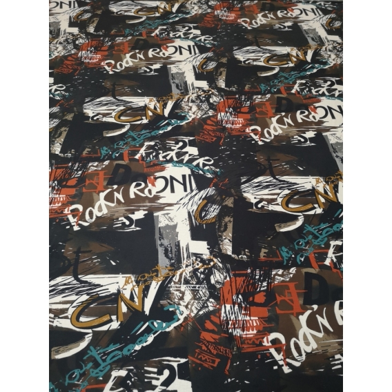 Printed jersey fabric