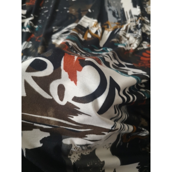 Printed jersey fabric